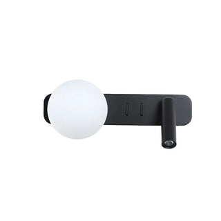 2-Light Minimalist Globe Glass Cylinder Reading Wall Lamp Zawala Image - 11