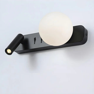 2-Light Minimalist Globe Glass Cylinder Reading Wall Lamp Zawala Image - 3