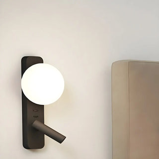 2-Light Minimalist Globe Glass Cylinder Reading Wall Lamp Zawala Image - 4