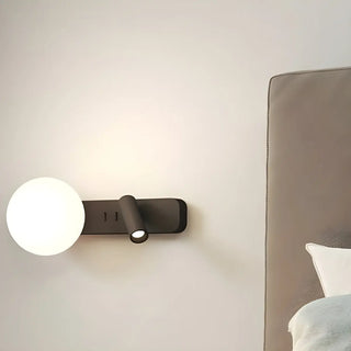 2-Light Minimalist Globe Glass Cylinder Reading Wall Lamp Zawala Image - 5