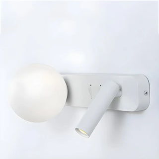 2-Light Minimalist Globe Glass Cylinder Reading Wall Lamp Zawala Image - 6