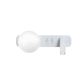 2-Light Minimalist Globe Glass Cylinder Reading Wall Lamp Zawala Image - 9