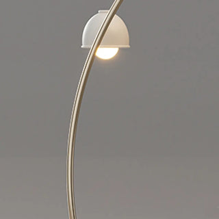 4-Light Modern White Bowl and Arched Floor Lamp Zawala Image - 4