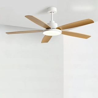 ZOWALA - 5 Blades Contemporary Wood Ceiling Fan with Light Image - 10