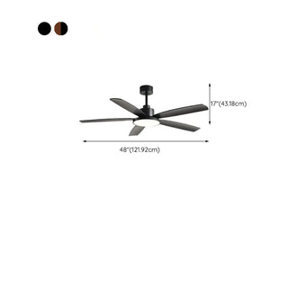 ZOWALA - 5 Blades Contemporary Wood Ceiling Fan with Light Image - 14