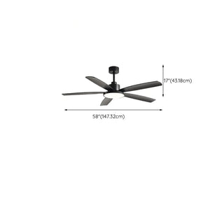 ZOWALA - 5 Blades Contemporary Wood Ceiling Fan with Light Image - 15
