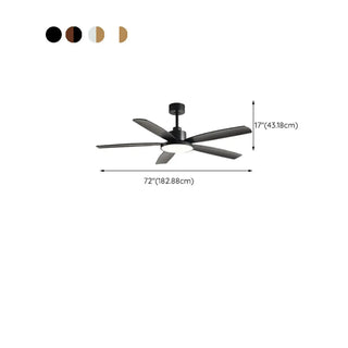 ZOWALA - 5 Blades Contemporary Wood Ceiling Fan with Light Image - 16