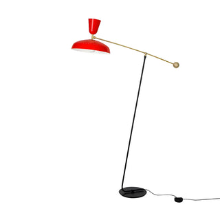 ZOWALA - 2-Light Modish Green Adjustable Dome Metal Floor Lamp Image - 11