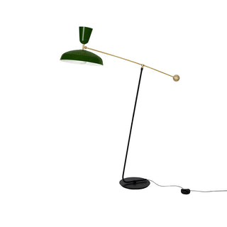ZOWALA - 2-Light Modish Green Adjustable Dome Metal Floor Lamp Image - 12