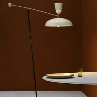 ZOWALA - 2-Light Modish Green Adjustable Dome Metal Floor Lamp Image - 5