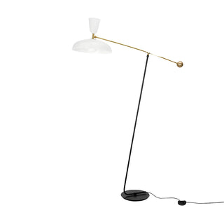 ZOWALA - 2-Light Modish Green Adjustable Dome Metal Floor Lamp Image - 7