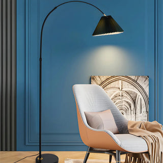 Adjustable Black Cone Shade Arc Modern Floor Lamp Zawala Image - 2