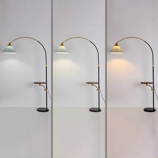 Adjustable Cone and Arched Floor Lamp with Side Table Zawala Image - 11