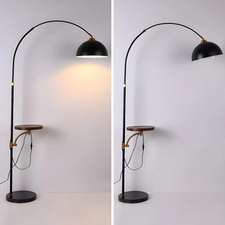Adjustable Cone and Arched Floor Lamp with Side Table Zawala Image - 13