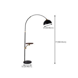 Adjustable Cone and Arched Floor Lamp with Side Table Zawala #size