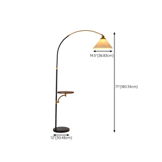 Adjustable Cone and Arched Floor Lamp with Side Table Zawala Image - 18
