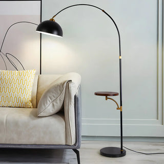Adjustable Cone and Arched Floor Lamp with Side Table Zawala Image - 3