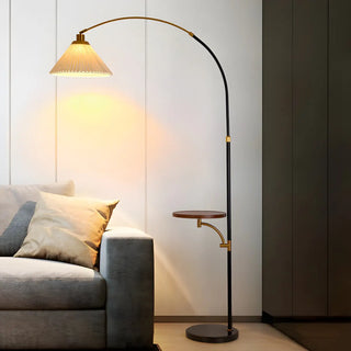 Adjustable Cone and Arched Floor Lamp with Side Table Zawala Image - 5