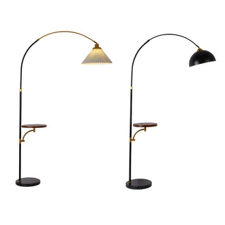 Adjustable Cone and Arched Floor Lamp with Side Table Zawala Image - 6