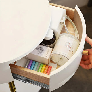 ZOWALA - Modern Adjustable Cone Bedside Side Table Floor Lamp Image - 4
