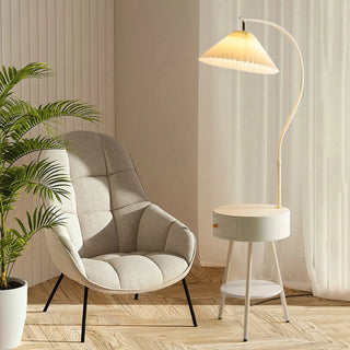 Adjustable Cone Modern Metal Floor Lamp with Storage Zawala Image - 1