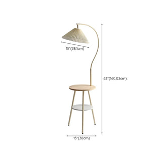Adjustable Cone Modern Metal Floor Lamp with Storage Zawala #size