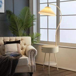 Adjustable Cone Modern Metal Floor Lamp with Storage Zawala Image - 2