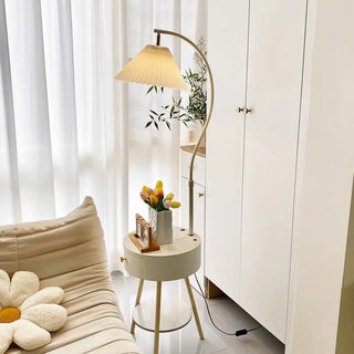 Adjustable Cone Modern Metal Floor Lamp with Storage Zawala Image - 3
