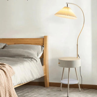 Adjustable Cone Modern Metal Floor Lamp with Storage Zawala Image - 4