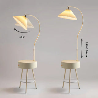 Adjustable Cone Modern Metal Floor Lamp with Storage Zawala Image - 9