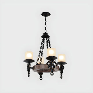 ZOWALA - Anchor Blue Cylinder Frosted Glass Kids Room Chandelier Image - 7