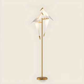 Bedside Bird-Shaped Artistic Gold Stand Floor Lamp Zawala Image - 11