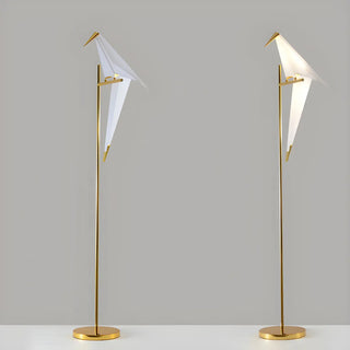 Bedside Bird-Shaped Artistic Gold Stand Floor Lamp Zawala Image - 13