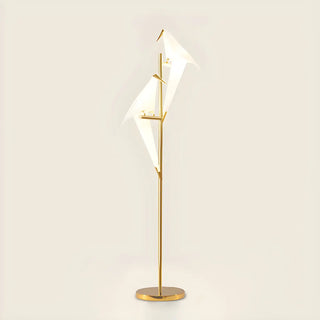Bedside Bird-Shaped Artistic Gold Stand Floor Lamp Zawala Image - 14