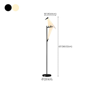 Bedside Bird-Shaped Artistic Gold Stand Floor Lamp Zawala #size