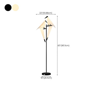 Bedside Bird-Shaped Artistic Gold Stand Floor Lamp Zawala Image - 18
