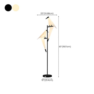 Bedside Bird-Shaped Artistic Gold Stand Floor Lamp Zawala Image - 19
