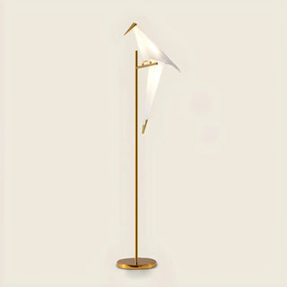 Bedside Bird-Shaped Artistic Gold Stand Floor Lamp Zawala Image - 9