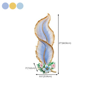 Artistic Feather-Shaped and Floral LED Wall Sconce Zawala #size