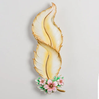 Artistic Feather-Shaped and Floral LED Wall Sconce Zawala Image - 9