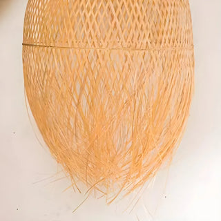 ZOWALA - Asian Natural Bamboo Woven Fringe Restaurant Pendant Light Image - 13