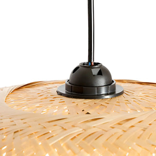 ZOWALA - Asian Natural Bamboo Woven Fringe Restaurant Pendant Light Image - 14