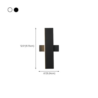 Rotatable Rectangular White Bedroom Wall Sconce Zawala #size