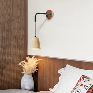 Cylinder Brown and Beige Bedside Pendant Wall Sconce Zawala Image - 2