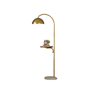 Adjustable Modern Dome Floor Lamp with Side Table Zawala Image - 14