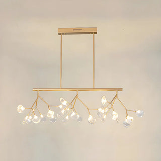 ZOWALA - Black Metal Branch Glass Island Light Image - 12