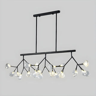 ZOWALA - Black Metal Branch Glass Island Light Image - 13