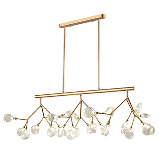 ZOWALA - Black Metal Branch Glass Island Light Image - 15