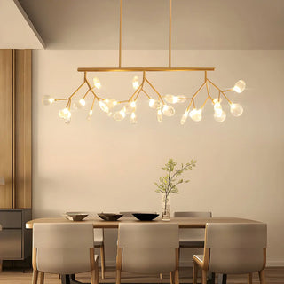 ZOWALA - Black Metal Branch Glass Island Light Image - 4