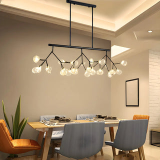 ZOWALA - Black Metal Branch Glass Island Light Image - 6